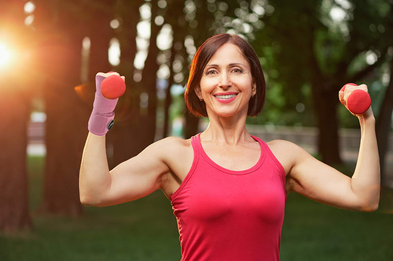 [Australia] - Doctor Developed Comfy,Lightweight,Wrist Support-Strap-Brace-Hand Support, Perfect fit for Right Hand, for Men and Women by Dr Arthritis - Single, Pink 
