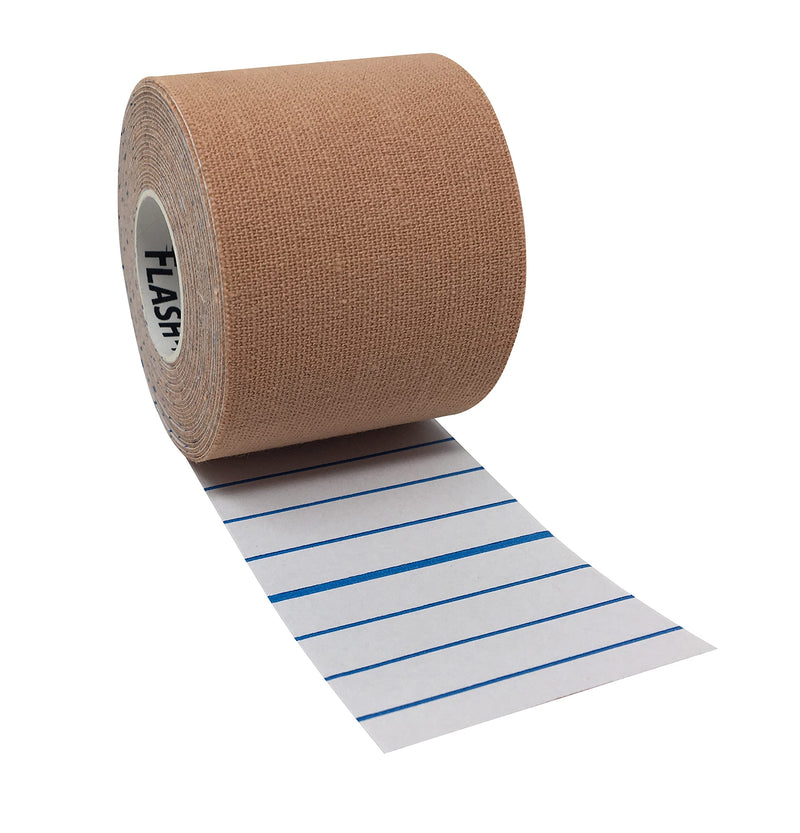 [Australia] - Kinesiology Tape (4-Pack) Rehabilitation Tape for Muscle Pain and Sports Injuries - Latex-Free (2 Inches Wide by 16 Feet Long) - TAN/Beige 
