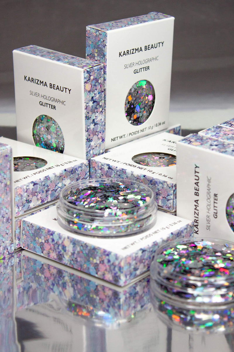 [Australia] - KARIZMA Silver Holographic Chunky Glitter BEAUTY ✮ 10g Festival Glitter Face Body Hair Cosmetic 