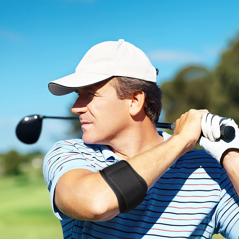 [Australia] - Tennis Elbow Braces for Tendonitis and Tennis Elbow,Golfers Elbow Forearm Brace Straps and Compression Pad for Men and Women,Neoprene Wraps Tennis Elbow Support Band Relief Black-1 Pack 