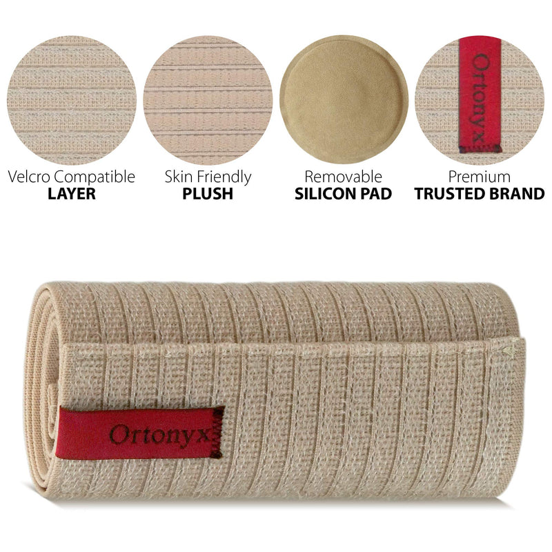[Australia] - ORTONYX Premium Umbilical Hernia Belt for Men and Women / 6.25" Abdominal Binder with Hernia Support Pad - Navel Ventral Epigastric Incisional and Belly Button Hernias - Beige OX5241-3XL Plus Size Plus Size 3XL (52"-70") 