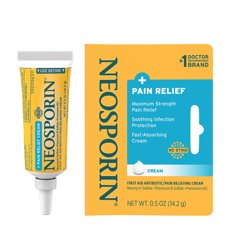 [Australia] - Neosporin + Maximum-Strength Pain Relief Dual Action Antibiotic Ointment with Bacitracin Zinc, 0.5 Ounce (Pack of 2) 0.5 Ounce (Pack of 2) 