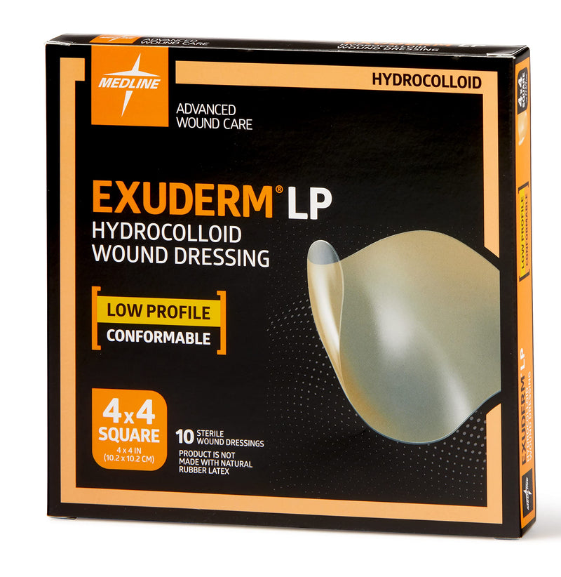 [Australia] - Medline Exuderm Thin Hydrocolloid Wound Dressing, 4" x 4" (Pack of 10) 