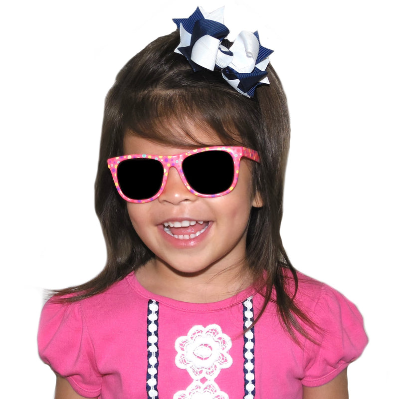 [Australia] - Vintage 2 Pack- Infant, Baby's First Sunglasses for Ages 0-1 Year Hot Pink & Light Pink 