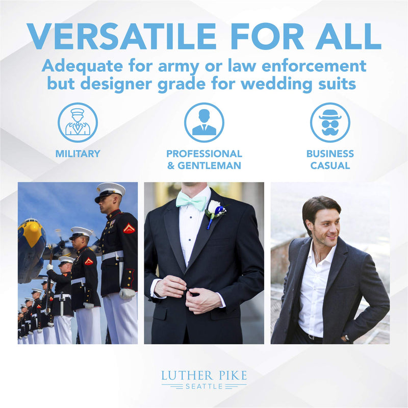 [Australia] - Luther Pike Seattle Shirt Stays For Men: Mens Tucker Garters Stay Tucked In: Uniform Military Police Argyle 