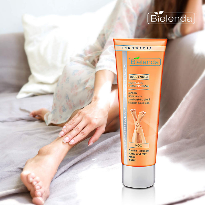 [Australia] - Bielenda - Intensive Night Care Of Dried Hands And Feet - Deep, Strong Regeneration And Moisturizing - Oils And Gently Warms Up - Improves The Condition Of Nails - Parraffin Mask For Night - 75 ml 