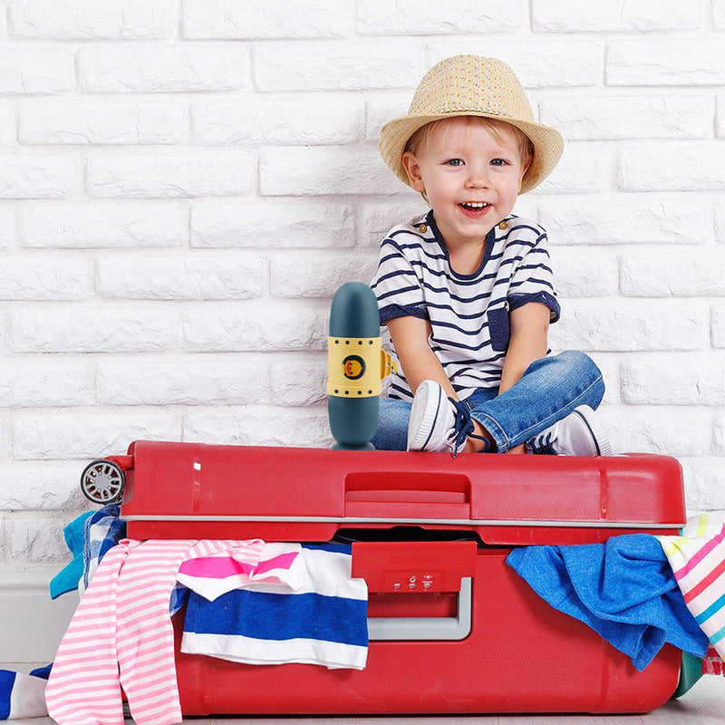 [Australia] - Pwsap Toothbrush Travel Case, Removable and Portable 3 in 1 Toothbrush Holder Cup, Use for Travel, Hiking,Camping, School, Bathroom, Cute and Playful Submarine Styling for Kids and Teens (Blue) Blue 