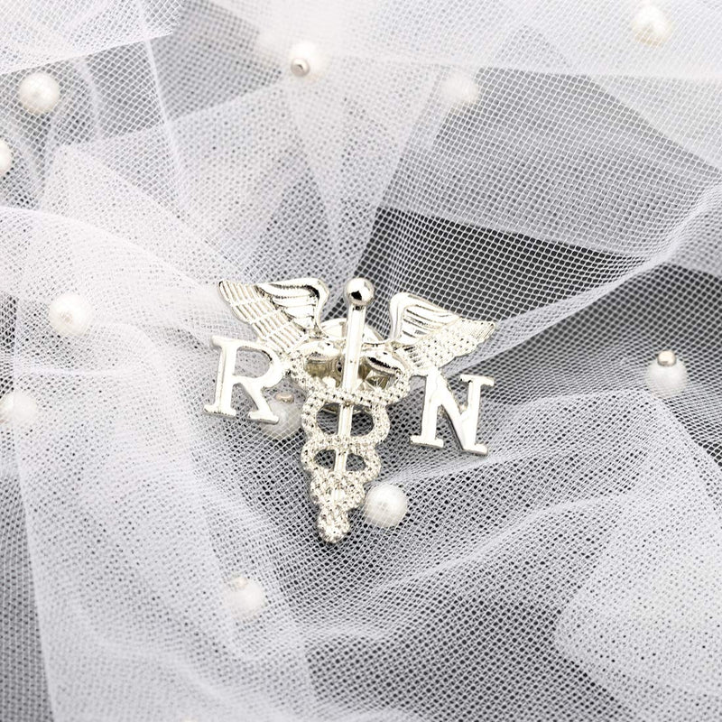 [Australia] - Zuo Bao Nurse Jewelry RN Brooch Label Pin Registered Nurse Emblem Pin Medicine Caduceus Angel Nursing Gift for Doctor Nurse RN brooch pin 
