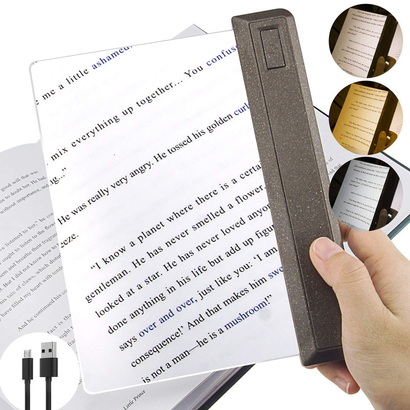 [Australia] - LUXSWAY Rechargeable 3X Full Page Magnifier for Reading,Magnifying Glass with Light,Reading Magnifier with 12 Super Bright LEDs,Adjustable Brightness Illuminated Magnifier Suitable for Reading. 