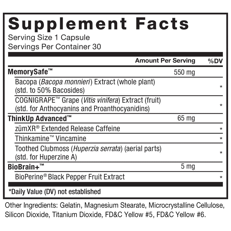 [Australia] - Forebrain Nootropic Brain Supplement to Improve Memory, Boost Focus, Increase Mental Energy, and Support Brain Health with Caffeine, Bacopa, and Huperzine A, Force Factor, 30 Capsules Forebrain 30 Count (Pack of 1) 