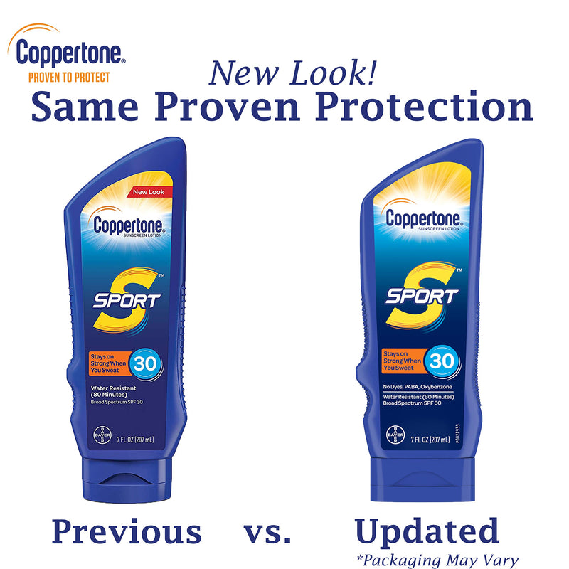 [Australia] - Coppertone SPORT SPF 30 Sunscreen Lotion, Sport Sunscreen, Water Resistant, Broad Spectrum UVA/UVB Protection,  SPF 30, (7 fl. oz.) 