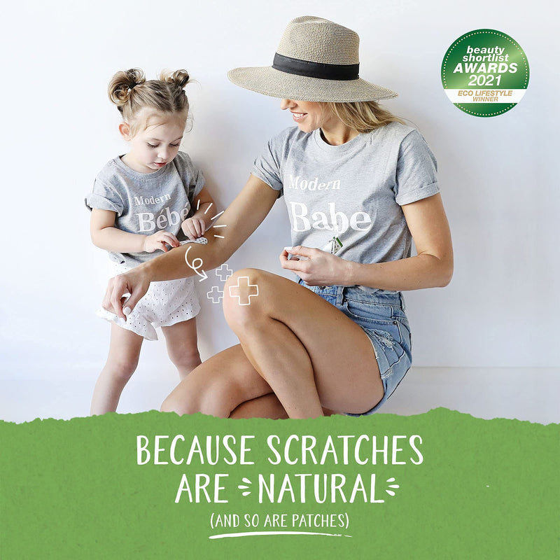 [Australia] - PATCH Bamboo Plasters for Bites & Splinters Hypoallergenic Wound Care for Sensitive Skin, Latex Free, Activated Charcoal, 25pcs 1 Pack (25 Plasters) 