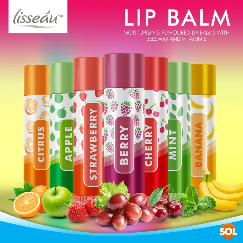 [Australia] - 7pk Lip Balm Set | Flavoured Lip Balms with Beeswax and Vitamin E | Moisturising Lip Balm Multipack | Protect & Hydrate Beeswax Lip Balm Stick | Lip Balms | Lipbalm | Lip Moisturiser | Girls Lip Balm 