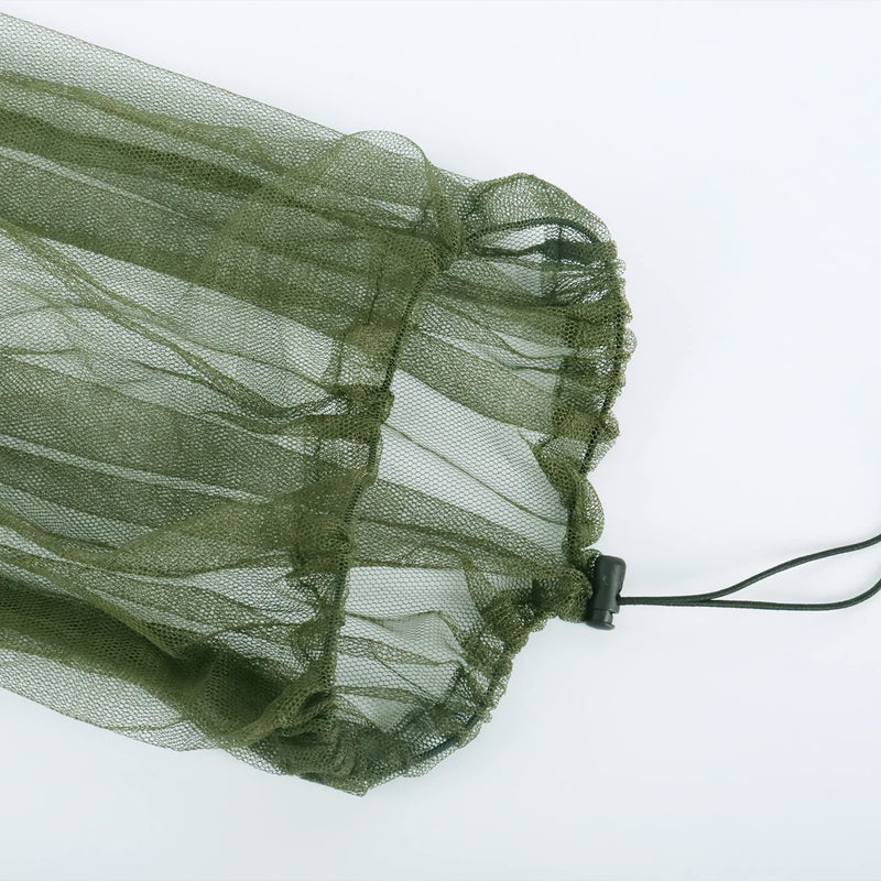 [Australia] - 2 Pack Mosquito Head Net Midge Net Head Cover for Outdoor Hiking Fishing Camping Green and Black Green, Black 