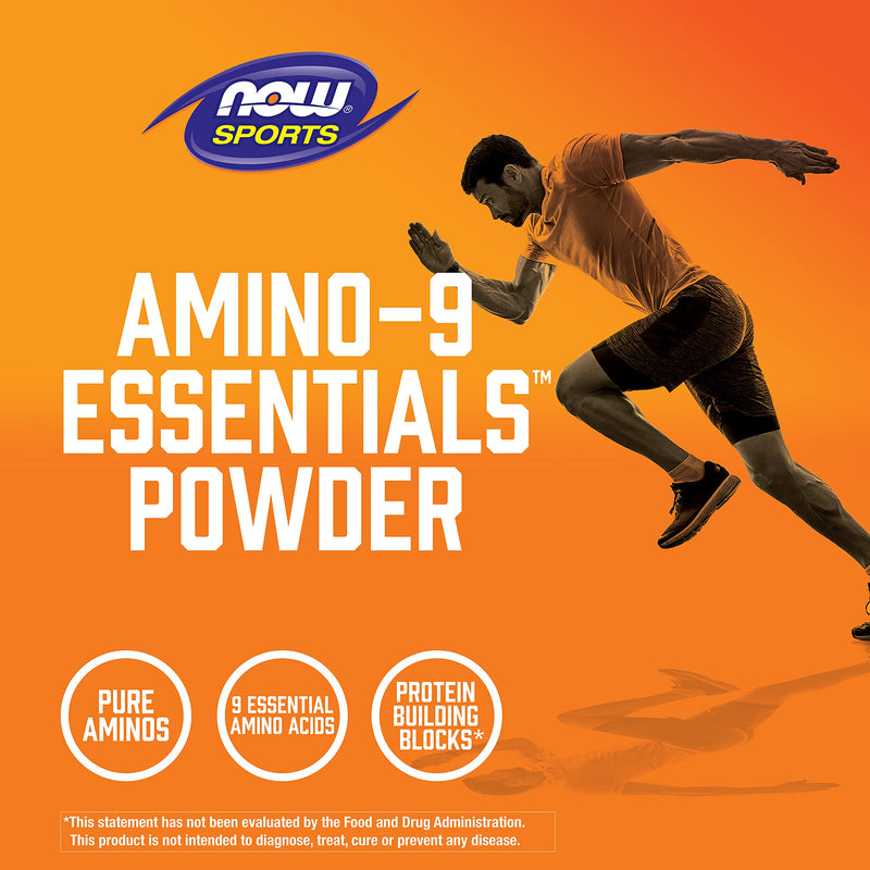 [Australia] - NOW Sports Nutrition, Amino-9 Essentials™ Powder, Enhanced Protein Synthesis, Amino Acids, 330-Grams 