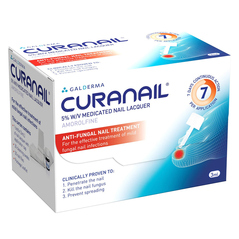 [Australia] - Curanail Fungal Nail Treatment 3ml with 5% Amorolfine, Effective Against Finger / Toenail Fungus 