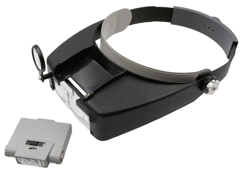[Australia] - Zega Crafts Headband Magnifier w/ 3 Multi-Depth Magnifying Lenses & Detachabe Worklight 