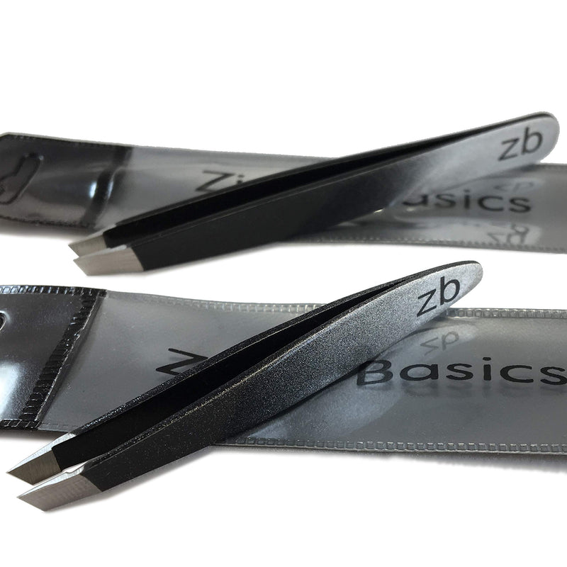 [Australia] - Zizzili Basics Tweezer Set - Limited Edition Ombre - Classic + Mini Slant - Best Tweezers for Eyebrow, Facial Hair Removal and your Precision Needs 