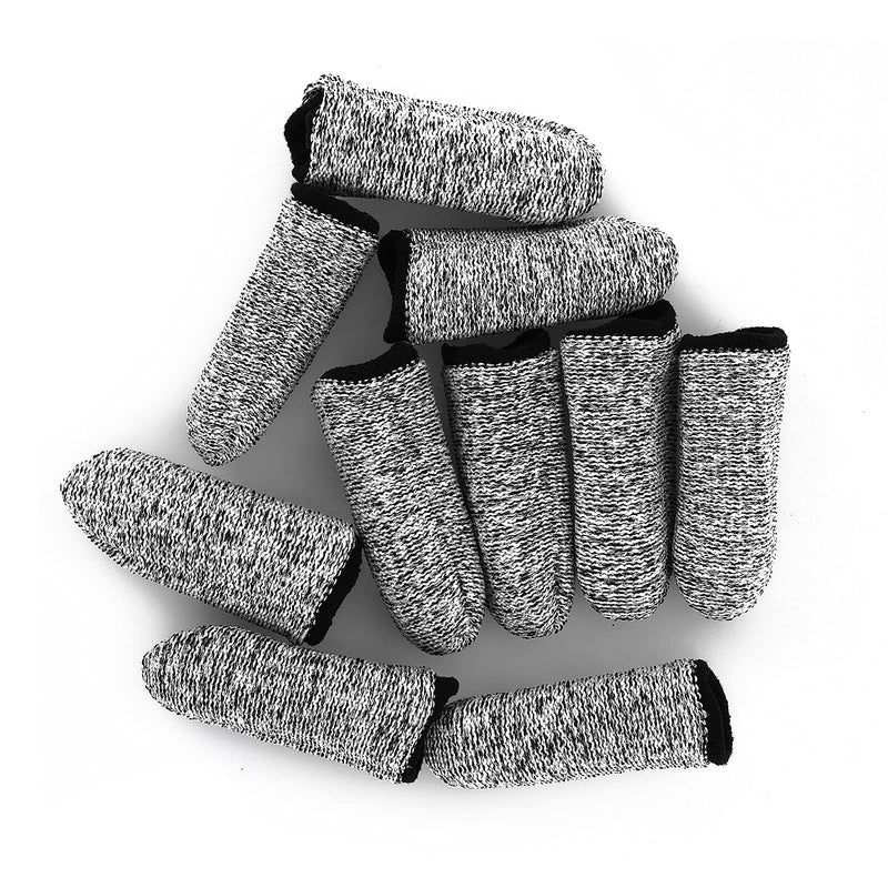 [Australia] - Molain Finger Cots Cut Resistant Protection, 10 Pieces Reusable Finger Thumb for Work,Kitchen,Garden,Sculpture 