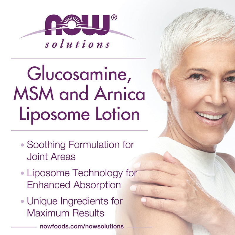 [Australia] - NOW Solutions, Glucosamine, MSM and Arnica Liposome Lotion, For Joint Areas, Liposome Technology for Enhanced Absorption, 8-Ounce 1 