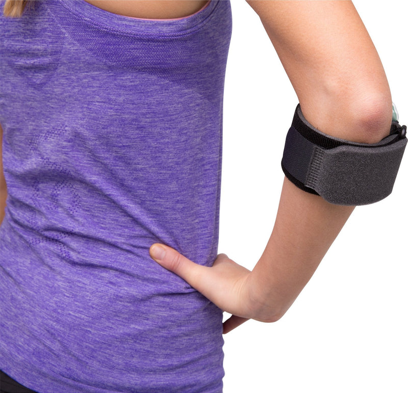 [Australia] - Aircast Pneumatic Armband: Tennis/Golfers Elbow Support Strap, Black 