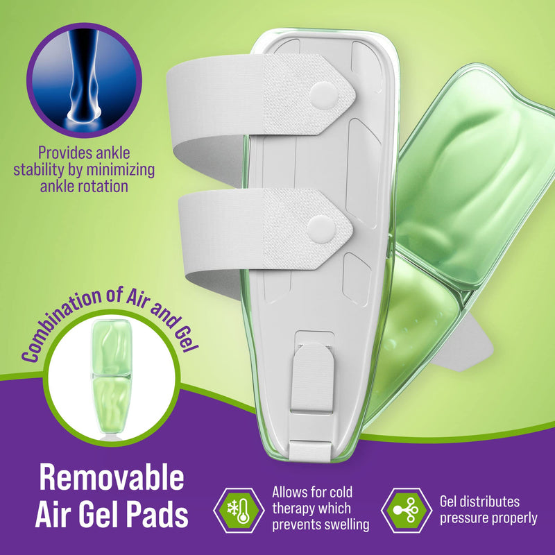 [Australia] - Premium Air Stirrup Ankle Brace Stabilizer With Air & Gel Cold Therapy - One Size Fits All 