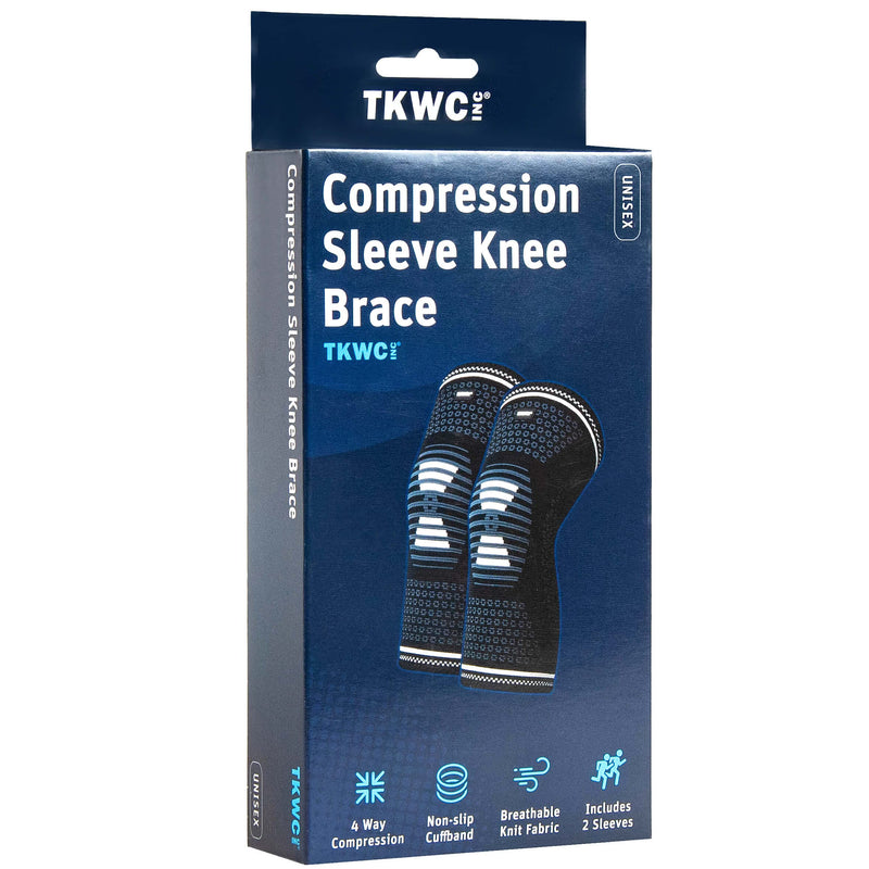 [Australia] - TKWC Knee Brace Compression Sleeve for Men Women, Knee Support for running, weightlifting, BasketBall , Knee Pads for Meniscus Tear, ACL, Arthritis and Knee Pain Relief (Medium) Medium 