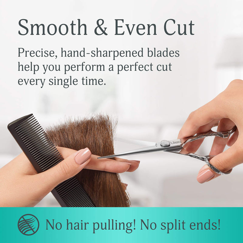 [Australia] - Lilexo Professional Hair Cutting Scissors - Razor Sharp Barber Salon Scissors, 6.5" Hair Shears; Haircut scissors for Hairdressing, Styling and Trimming; Made from Premium Japanese Stainless Steel 