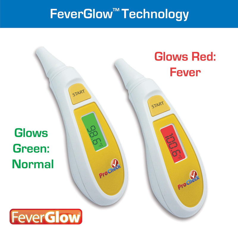 [Australia] - PROCHECK Instant Ear Thermometer, Glowing Fever Indicator 
