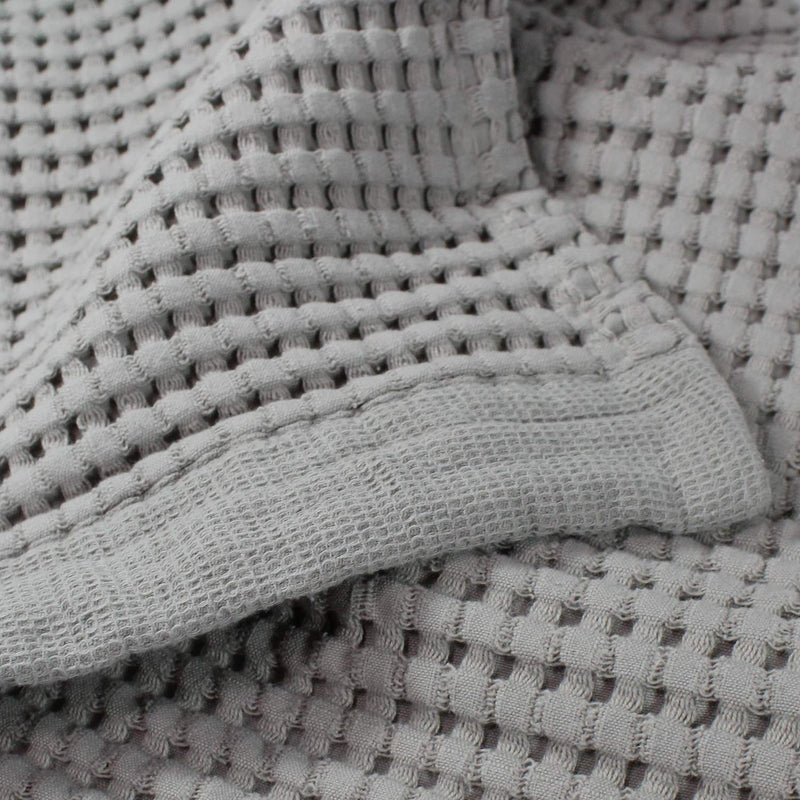 [Australia] - Gilden Tree 100% Natural Cotton Lattice Waffle Weave Bath Towel (Pewter) Pewter 