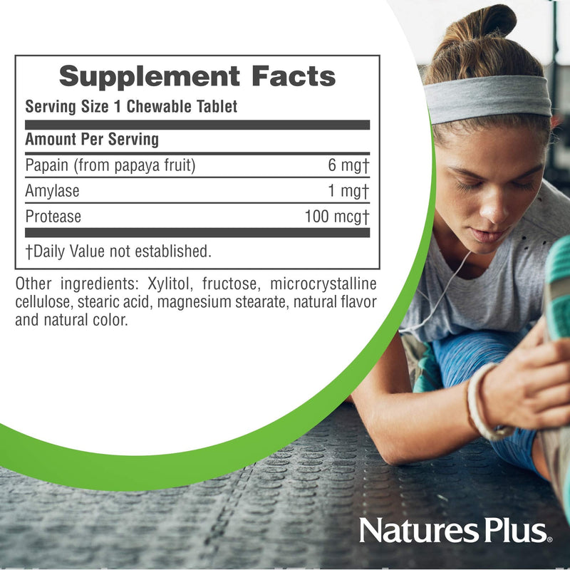 [Australia] - NaturesPlus Papaya Enzyme - 6 mg Papain - All Natural Digestive Aid Supplement, Contains Amylase & Protease - 360 Chewable Tablets (360 Servings) 360 Count (Pack of 1) 