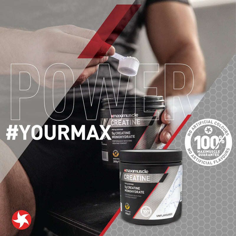 [Australia] - Maximuscle Creatine | Performance Boosting Creatine Monohydrate Powder | Unflavoured, 300g - 60 Servings 