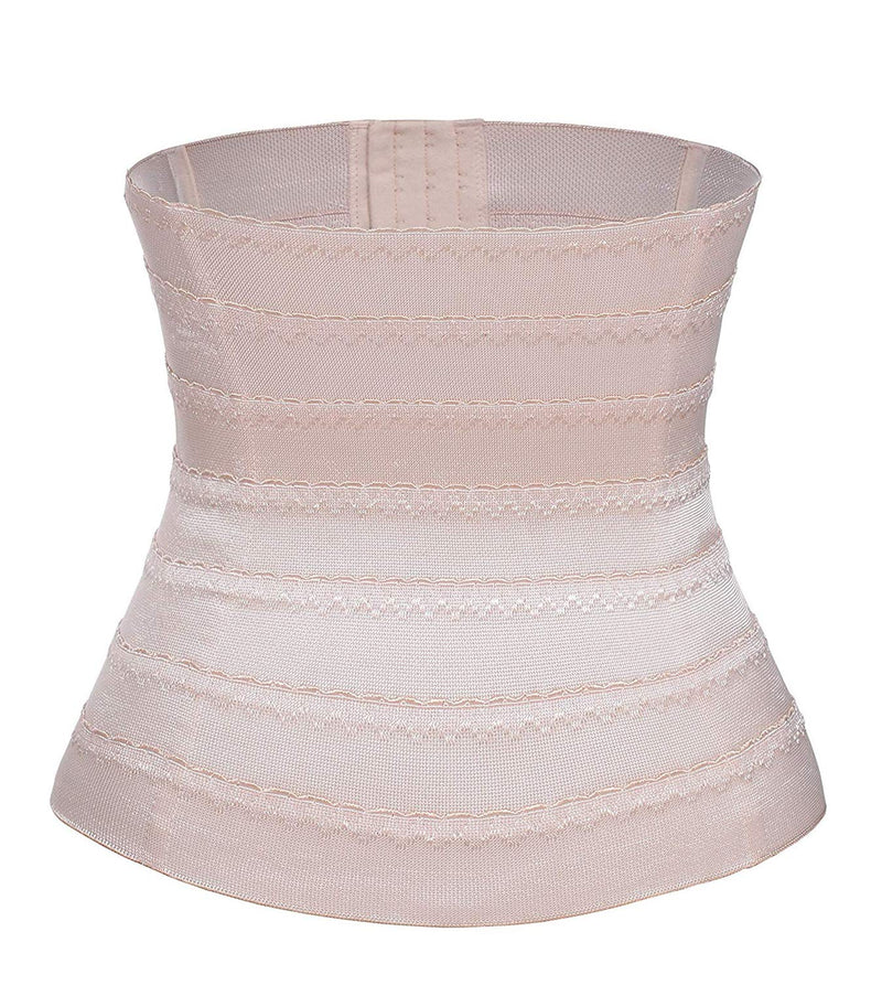 [Australia] - Bafully Womens Waist Trainer Corset Slimming Body Shaper Tummy Control Girdle Band Steel Boned Underwear XXL Beige 