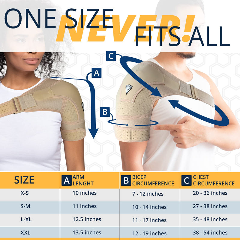 [Australia] - Shoulder Brace for Torn Rotator Cuff | Shoulder Pain Relief, Support and Compression | Sleeve Wrap for Shoulder Stability and Recovery | Fits Left and Right Arm, Men & Women (Pink, Small/Medium) Pink Small/Medium (Pack of 1) 