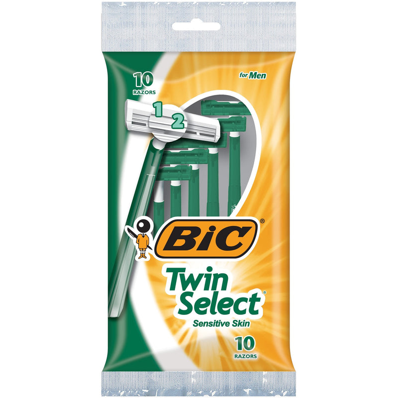 [Australia] - Bic Twin Select, Sensitive Skin, Disposable Shaver for Men, 10-Count (Pack of 3) 10 Count (Pack of 3) 