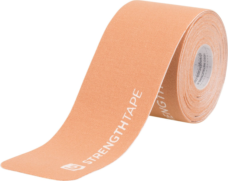[Australia] - StrengthTape Kinesiology Tape - 5M Precut K Tape Roll - Premium Athletic Tape - Support and Prevent Injuries - Multiple Colors Available Beige 