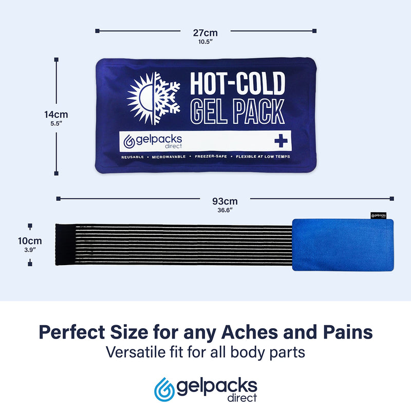 [Australia] - GelpacksDirect Gel Ice Pack for Sport Injury, Reusable Hot & Cold Compress Wrap, All Body Parts - Flexible from Freezer - First Aid Heat Pad for Knee, Ankle, Hip, Back Pain Relief - Faster Recovery 
