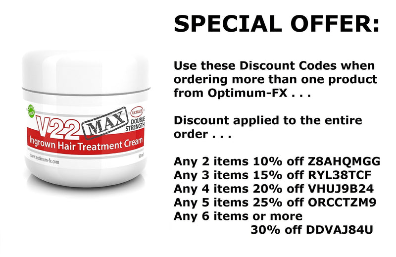 [Australia] - V22 MAX Ingrown Hair Treatment Cream Double Strength Paraben and Cruelty Free - 50ml 