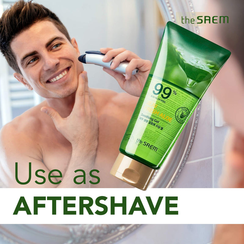 [Australia] - Organic Aloe Vera Gel with 100% Pure Aloe - Jeju Fresh Aloe Soothing Gel - 99% Aloe Vera, Hydrates & Heals Dry, Itchy & Damaged Skin & Hair, Acne, Sunburn, Rash Relief - 300 ml Tube 300 ml (Pack of 1) 