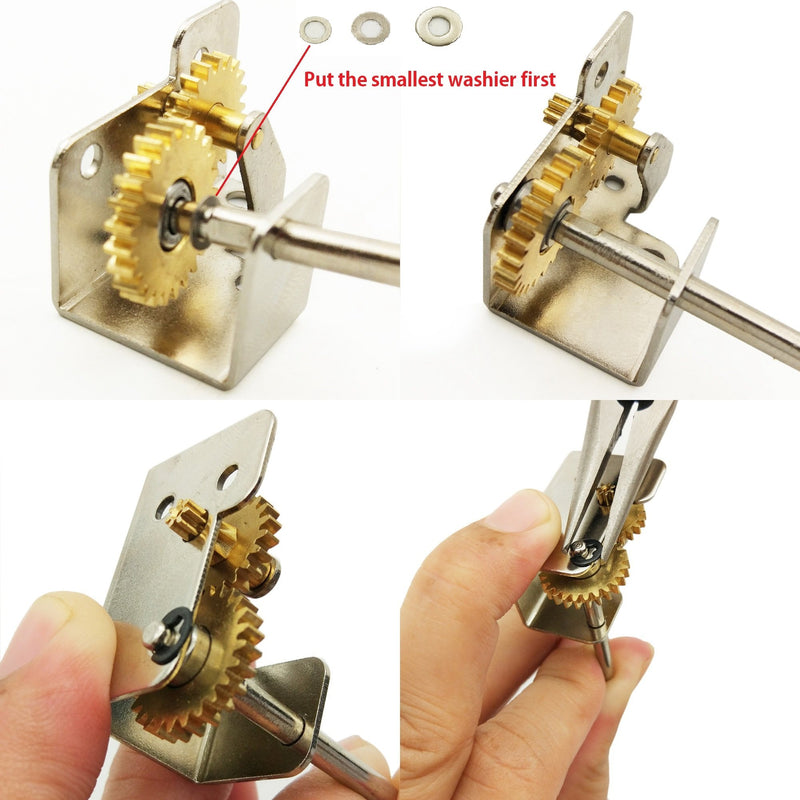 [Australia] - Wingostore 30 Notes Hand Crank Music Box Movement with Copper Gear DIY Make Your Music Tool Kit (Replacement of Copper Gear) Replacement of Copper Gear 