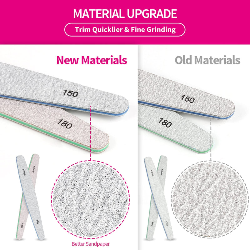 [Australia] - Nail File, Teenitor Gel nail file Set Professional Nail Buffer File Block Natural Manicure File Nail Polisher Washable Double Sided Grit 150/180/200/240/280/1000/4000 Buffer 