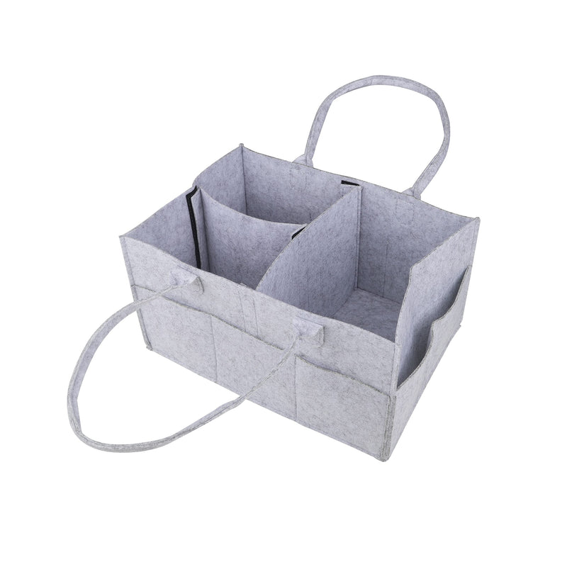 [Australia] - Avos-Deals-Global Grey Felt Baby Diaper Nappy Caddy Organizer, Newborn Grey Changing Bag Organiser for diapers and Wipes, Large Kids Storage Changing Bag (Light Grey) 