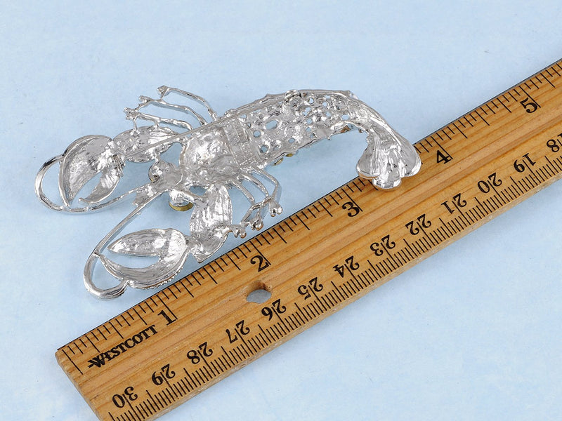 [Australia] - Alilang Vintage Inspired Repro Crystal Rhinestone Lobster Fashion Jewelry Pin Brooch SILVER 