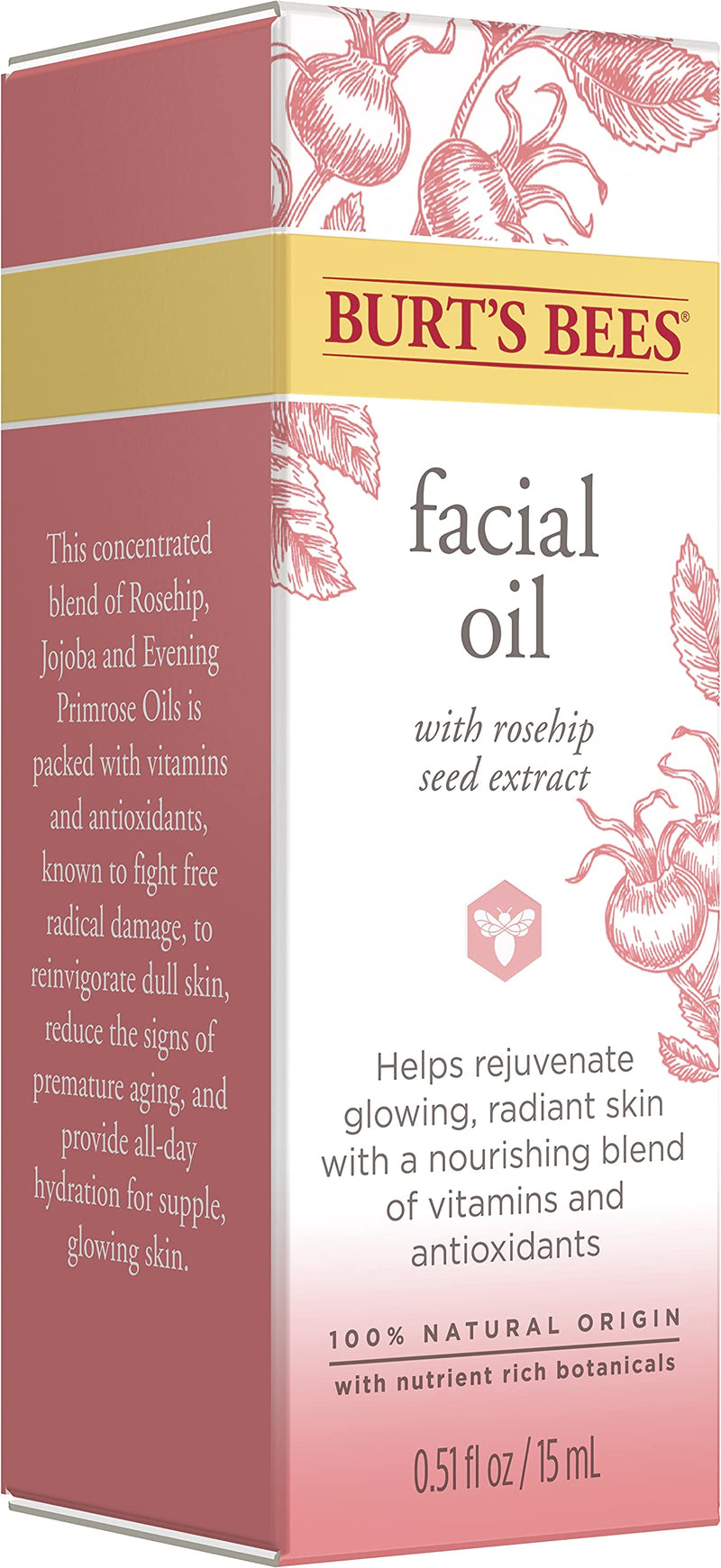 [Australia] - Burts Bees Complete Nourishment Facial Oil for Women 0.51 oz Oil 15 ml (Pack of 1),White 