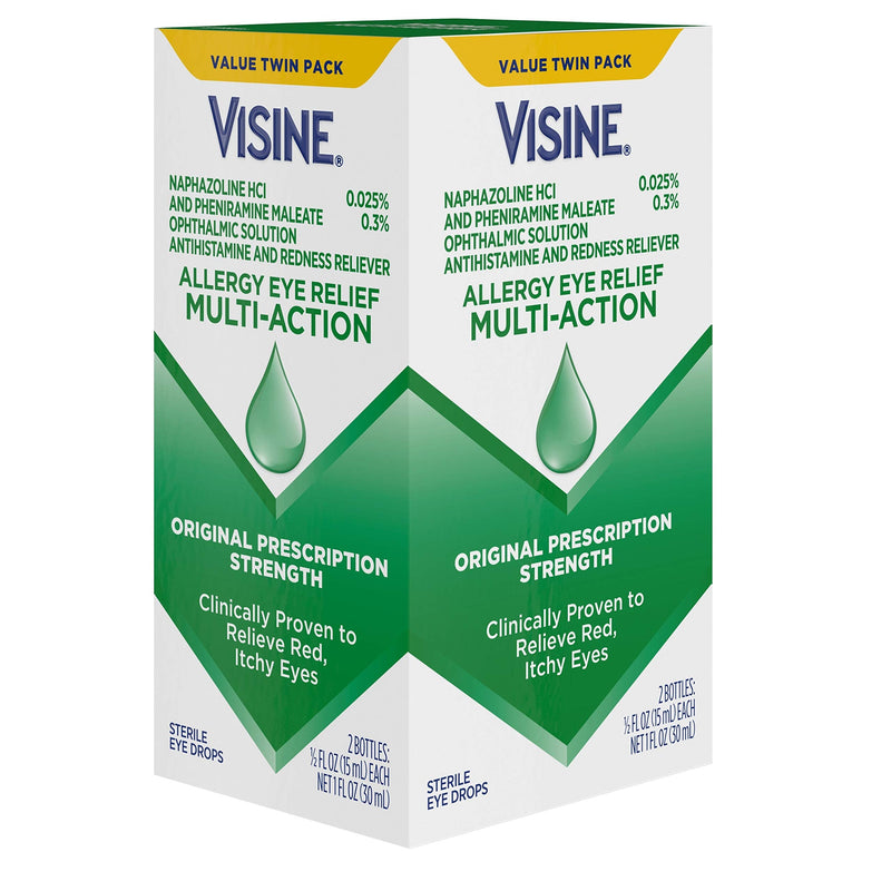 [Australia] - Visine Allergy Eye Relief Multi-Action Antihistamine & Redness Relief Eye Drops, 0.5 fl. oz (Pack of 2) 0.5 Fl Oz (Pack of 2) 