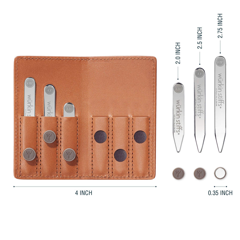 [Australia] - Wurkin Stiffs Power Stays Travel Set - Brown Leather Wallet - TSA Friendly 