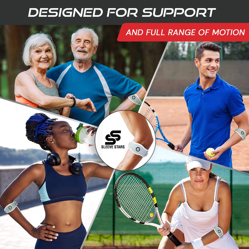 [Australia] - Sleeve Stars Tennis Elbow Brace for Men and Women, Elbow Brace for Tendonitis and Tennis Elbow Strap, Counterforce Brace for Tennis Elbow, Band Relief & Support for Forearm w/ 3 Straps Fits 9-23" (Single/Mint Green) 1 Mint Green 