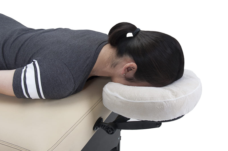 [Australia] - Earthlite Fitted Disposable Face Cradle Covers � Medical-Grade, Soft, Non-Sticking Massage Face Covers/Headrest Covers for Massage Tables & Massage Chairs 50 count Single 