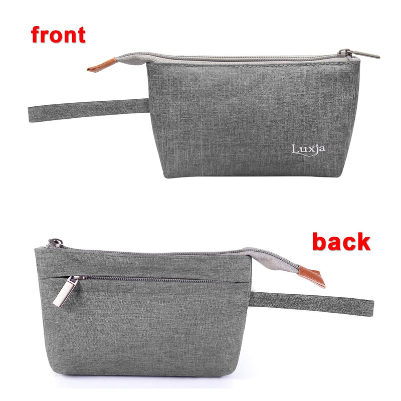 [Australia] - Luxja Essential Oil Carrying Bag - Holds 8 Bottles (5ml-15ml, Also Fits for Roller Bottles), Portable Organizer for Essential Oil and Small Accessories, Gray single-layer: hold 8 bottles 