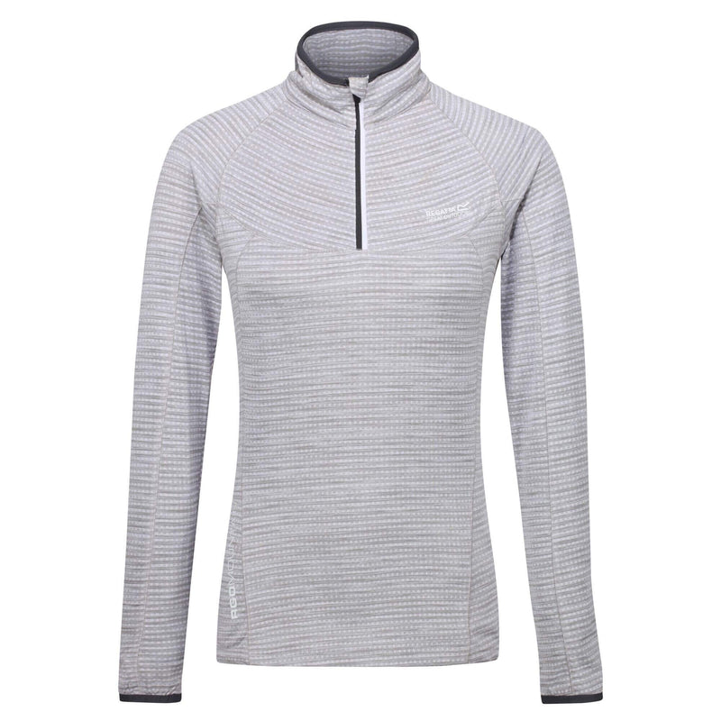 [Australia] - Regatta Women's Womens Yonder Quick Dry Grid Fabric Performance Wicking Zip Neck Fleece T-Shirts/Polos/Vests 16 White 